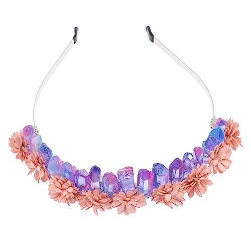 Healeved Regenbogen Haarreif Hochzeitsdiadem Leichtes Brautschmuck Damen Haarschmuck Elegant für Hochzeit Party Fotoshooting von Healeved