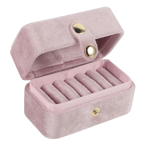 Healeved Reise-schmucketui Organizer Schmuckschatulle Ohrringhalter Tragbarer Schmuck-Organizer Für Unterwegs Für Frauen Samt-ohrringbox von Healeved
