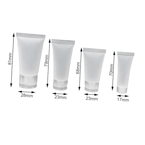 Healeved 4stücke Reiseflaschen Unterflaschen Gesichts Und Handcreme Kosmetik Für Unterwegs Weiß Aus Hochwertigem Material Sicher Geruchs Und Geschmacksneutral Luftdichte Behälter von Healeved