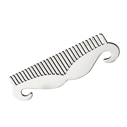 Healeved Reisekamm Aus Edelstahl Im Taschenformat Bartkamm Für Männer Schnurrbartpflegewerkzeug Sanfter Haarstyler von Healeved