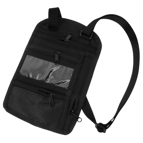 Healeved Reisepasstasche Kleine Reisetasche Reisepass-halstasche Reisetasche Für Reisepass Und Dokumente RFID-geldbörsen Für Damen RFID-Beutel Reisepasshalter Black Oxford-Stoff von Healeved