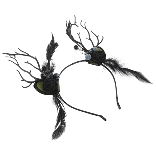 Healeved Rentier-stirnband Mit Künstlichen Ästen Haardekor Für Weihnachts-stirnbänder Feiertags-dekoration Als Tier-stirnband Party-accessoire Als Stirnband Zur Dekoration von Healeved