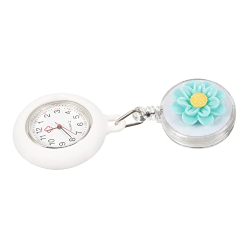 Healeved Retractable Krankenschwester Uhr Clip Praktische Taschenuhr für Pflegekräfte und Ärzte mit Einziehbarem Band Robust und Teeblauen Farben von Healeved