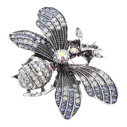 Healeved Retro Biene Brosche Anstecknadel mit Strasssteinen Insekten Reverspin für Kleidung Hüte und Schals Langlebiges Vintage Accessoire mit Elegantem Bienenmotiv von Healeved