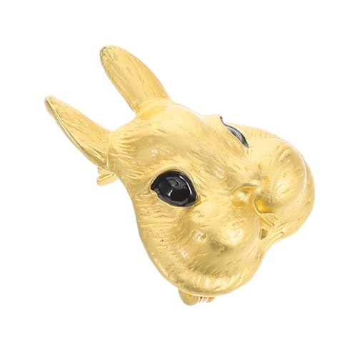 Healeved Retro Brosche Damen Chubby Bunny Anstecknadel Goldplattiert Tierbrosche für Kleidung und Hut Vintage Stil Modisches Schmuckaccessoire Einzigartiges Geschenk von Healeved