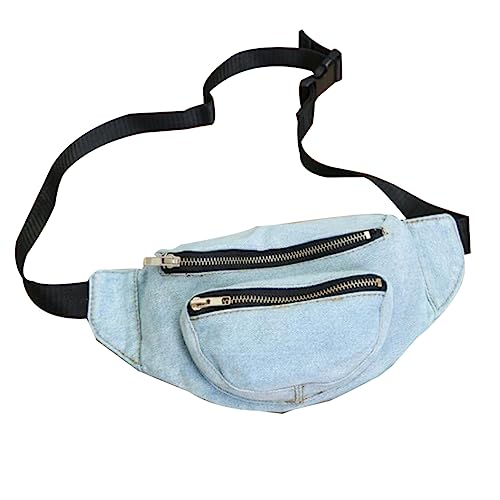 Healeved Retro Denim Umhängetasche für Damen Wasserfester Bauchtasche Vielseitig Einsetzbar als Handtasche Schulter oder Brusttasche für Alltag Reisen und Schule von Healeved