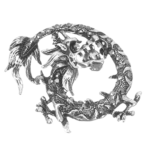 Healeved Drachenbrosche Aus Anstecknadel Für Kleidung Kragennadel in Chinesischem Stil Brosche Für Männer Unverwüstlich Und Langlebig Passend Für Anzüge Hüte Und Schals von Healeved