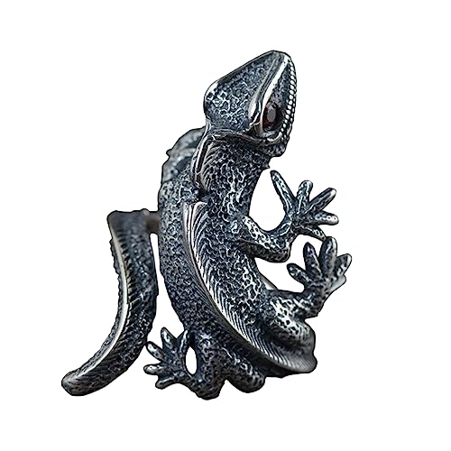 Healeved Retro Lizard Wrap für Frauen Einstellbarer Tier Silber Vintage Schmuck für Besondere Anlässe Tägliches Elegantes Accessoire für Look von Healeved