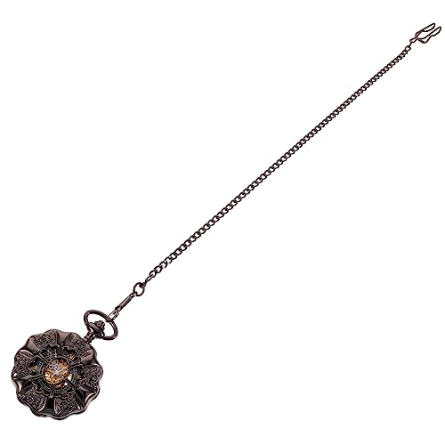 Healeved Retro Mechanische Taschenuhr mit Römischen Ziffern Schwarzes Gehäuse Langlebiges Legierungsmaterial Skelettiertes Modisches Accessoire für Herren und Damen Healeved Retro Mechanische Taschenuhr mit Römischen Ziffern Schwarzes Gehäuse Langlebiges Legierungsmaterial Skelettiertes Modisches Accessoire für Herren und Damen von Healeved