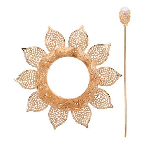 Healeved Retro Vintage Asiatisch Japanisch Chinesisch Hanfu Gold Blume Haarstäbe Lotus Haarnadeln Gabeln Essstäbchen Dutt Hochsteckfrisurhalter Für Mädchen von Healeved