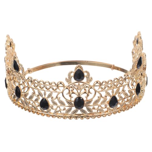 Healeved Retro für Männer Goldene Diadem für Cosplay Hochzeiten oder Partys Perfektes Accessoire für Männer die Königlichen Look von Healeved
