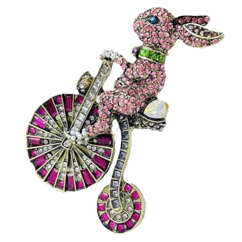 Healeved Rhinestone Brosche Kaninchenform Metall Anstecknadel Damen Schmuck Strassverziert Leicht Elegant Für Kleidung Taschen Hüte Schal Zubehör von Healeved