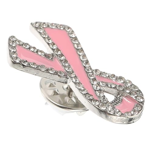Healeved Rhinestone Brustbewusstsein Brosche für Frauen Schleifen Design Dekorative Anstecknadel für Brustkrebs Aufklärungskampagnen Leicht Tragbar Kleidung Taschen Schals von Healeved