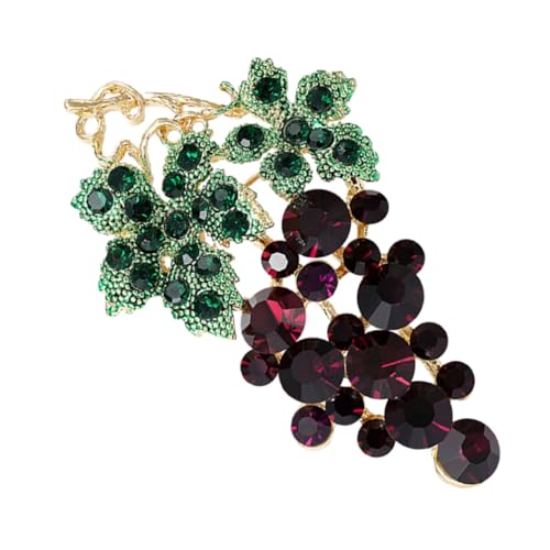 Healeved Rhinestone Trauben Brosche Pin aus Elegante Strasssteine Modische Anstecknadel für Frauen Vielseitiges Accessoire für Mäntel Anzüge und Kleidung Schlichte Hochwertige von Healeved