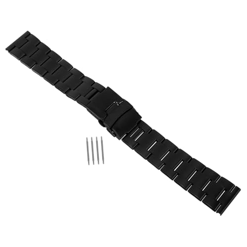 Healeved Robustes Edelstahl uhrenarmband mit Leiterdesign Poliertes Metallglieder armband Stabile Faltschließe Komfortabel und Elegant für Herren und Alltag von Healeved