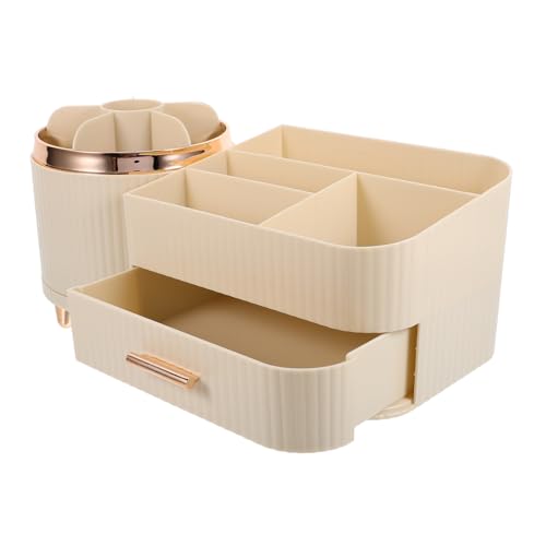 Healeved Drehbarer Makeup Pinsel Organizer Mit Fächern Eleganter Kosmetik Aufbewahrungshalter Für Schminktisch Badezimmer Vanity Praktischer Make-up Organizer Mit Robustem Design von Healeved