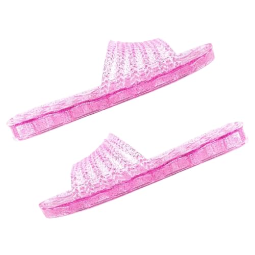 Healeved Rutschfeste Gästepantoffeln Damen PVC Hausschuhe Leicht und Wiederverwendbar für Hotel Spa Reise und Zuhause von Healeved