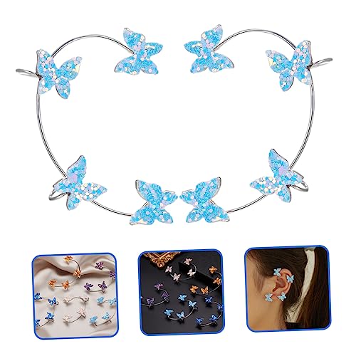 Healeved Schicke Schmetterling Ohrclips Kupfer Ohrklemme Damen Ohrschmuck Modeschmuck Ohrclip Piercing Modisch Vielseitig für Alltag und Fest Geschenkidee von Healeved