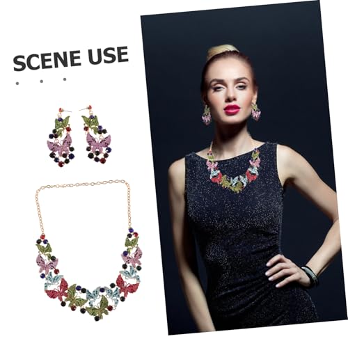 Healeved Schmetterlings-kristallohrringe Mit Halskette Für Damen Glitzerndem Schmuck Statement-kette Schmetterlings-anhänger Hochzeitsschmuck-set Geeignet Für Prom Party Healeved Schmetterlings-kristallohrringe Mit Halskette Für Damen Glitzerndem Schmuck Statement-kette Schmetterlings-anhänger Hochzeitsschmuck-set Geeignet Für Prom Party von Healeved