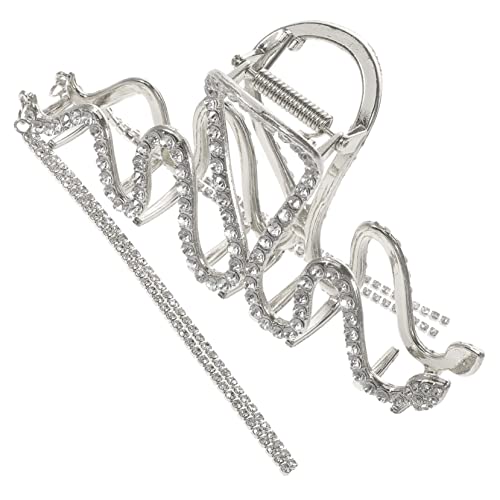 Healeved Schlangen-haarklammer Mit Quaste Und Strasssteinen Große Haarspange Für Frauen Geeignet Für Dickes Und Dünnes Haar Stilvolles Haarstyling-tool Rutschfest Und Einfach Zu von Healeved