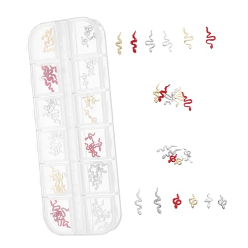Healeved Schlangennagel-charms Für Künstliche Nägel Nagelkunst-schmuck Diy-nagel-dekoration Schlangennagel- Maniküre-zubehör Für Frauen von Healeved