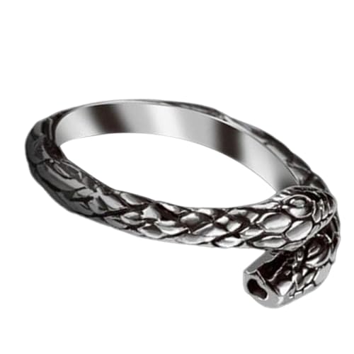 Healeved Schlangenring für Damen Herren Verstellbar Retro Finger Ring Modisches für Partys Auffälliges Design für Knöchel Zeigefinger von Healeved