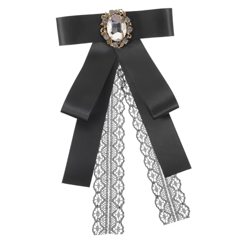 Healeved Schleifenbrosche mit Strasssteinen Leichte Damen Brosche als Modisches Kleidungsaccessoire Sicherer Ansteck Pin für Jacken Hüte Kleider und Anlässe Wie Abschlussfeier und von Healeved