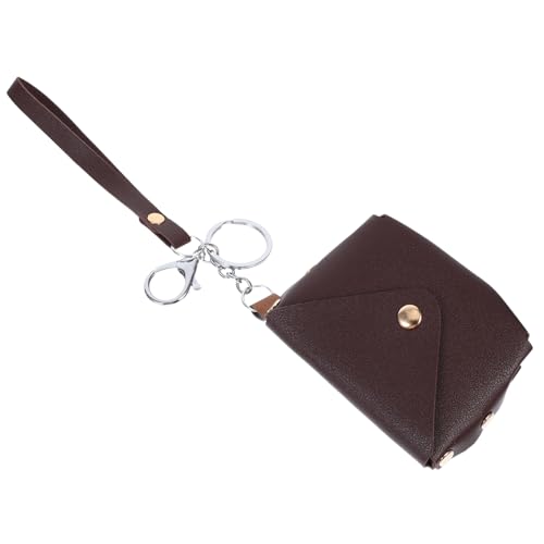 Healeved Kleines Pu- -münzportemonnaie Mit Schlüsselanhänger Und Lobster-Clasp Praktischer Mini-Geldbeutel Für Damen Niedlicher Schlüsselhalter Und Münzbeutel Braun von Healeved
