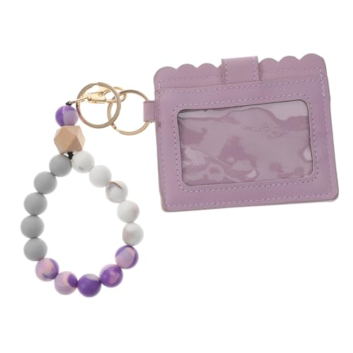 Healeved Schlüsselringarmband mit Kartenetui Perlen Design Vielseitig Einsetzbar für Schlüssel Karten Elegantes Handgelenk Accessoire für Freunde oder Familie von Healeved
