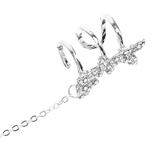 Healeved Schmetterling Ohrclips mit Strassbesatz Ohrklemme Piercing Damen Ohrschmuck für Alltag Party und Festliche Anlässe Links Rechts von Healeved