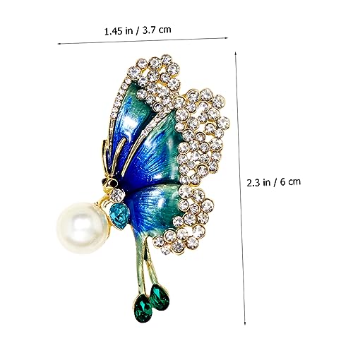 Healeved Schmetterlings Brosche mit Strasssteinen Anstecknadel für Kleidung Schals und Hüte Langlebige Legierung Dekoratives Accessoire für Damen Vielseitig für Party und Alltag von Healeved