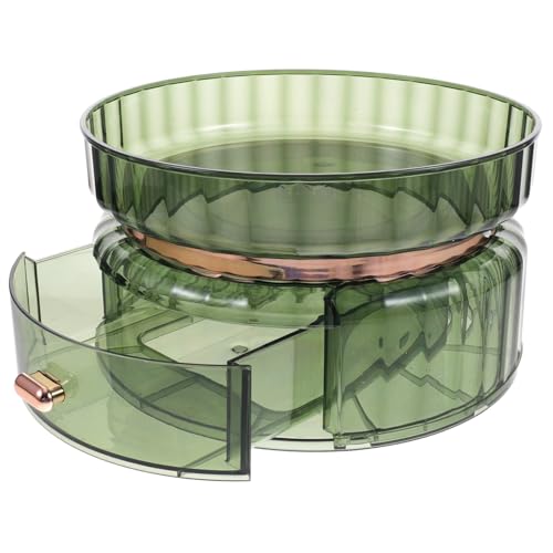 Healeved Schreibtisch-make-up- – Kosmetik-organizer Aus Acryl Lotion- Und Parfüm-organizer Aufbewahrungsbox Mit 2 Ebenen Um 360° Drehbarer Make-up- von Healeved