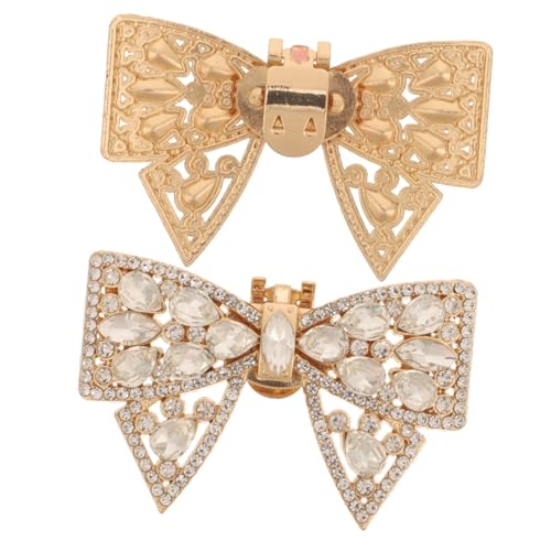 Healeved Schuhclips Damen mit Strasssteinen Abnehmbare Schleifen-schnallen für Hochzeit Elegante Schuhschmuck Charms Modische Diy-schuhdekoration für High Heels von Healeved