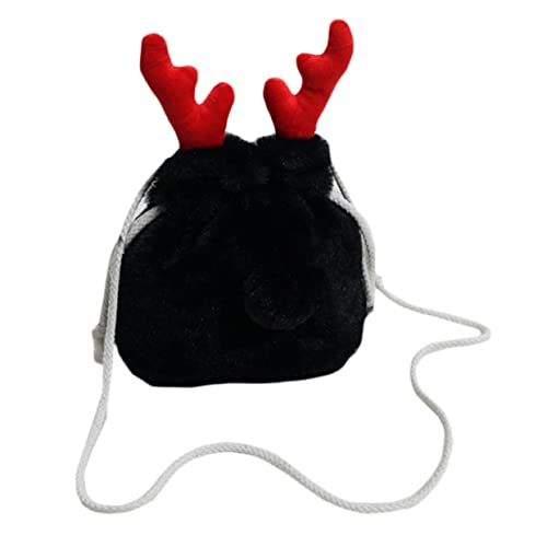 Healeved Schwarze Crossbody Bucket Bag mit Kordelzug Umhängetasche für Damen Mittelgroß Strapazierfähiges Material Vielseitig für Alltag Party Strand und Shopping Geeignet von Healeved