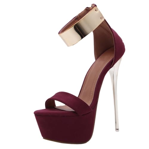 Healeved Schwarze Damen Sandaletten mit Dünnem Absatz Rutschfeste Sohle Sommerliche High Heels für Strand und Alltag Modisch Elegant Langlebiges Material von Healeved