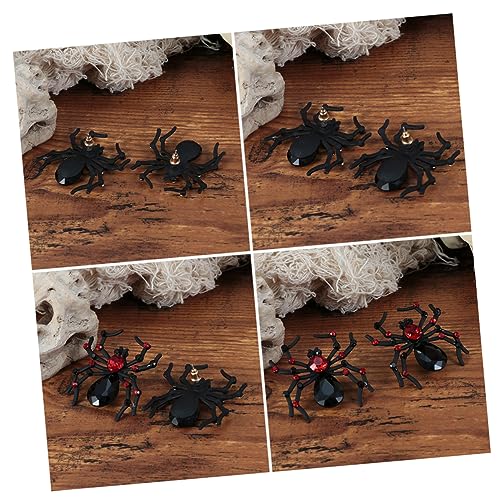 Healeved Schwarze Spinnen Ohrringe Kristallbesatz Halloween Ohrstecker Leicht und Funkelnd Stilvolles Accessoire für Frauen Healeved Schwarze Spinnen Ohrringe Kristallbesatz Halloween Ohrstecker Leicht und Funkelnd Stilvolles Accessoire für Frauen von Healeved