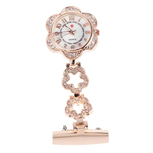 Healeved Schwesterntisch Taschenuhr Krankenschwester Uhr Pflege Arztuhr aus Legierung Modeschwester Uhr Golden von Healeved