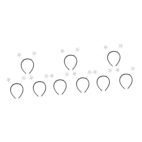 Healeved 9stücke Silberne Sternen Haarreifen Mit Lustige Haaraccessoires Für Geburtstagsfeiern Und Partys Leicht Und Dekorativ Für Erwachsene Geeignet von Healeved