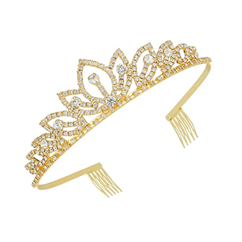 Healeved Shiny Hochzeit Tiara Braut Diadem mit Funkelnden Strasssteinen Zarte Prinzessin Kopfkrone für Brautjungfern Party Haarschmuck Allergikerfreundlich Langlebiges von Healeved