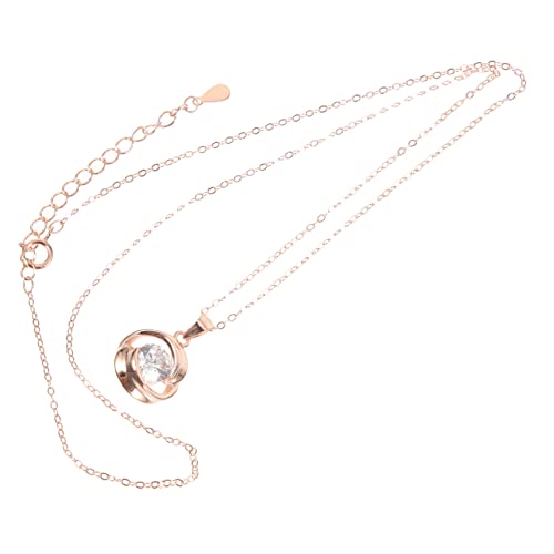 Healeved Silber Blumen Halskette für Frauen Minimalistische Choker mit Zirkonia Anhänger Eleganter Schmuck für Besondere Anlässe Wie Geburtstag Hochzeit Muttertag und Valentinstag von Healeved