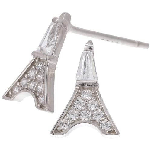 Healeved Eiffelturm Ohrstecker Für Damen S925 Silber Dekorative Schmuckohrringe Romantische Kleine Ohrringe Modisch Und Leicht Für Jeden Anlass von Healeved