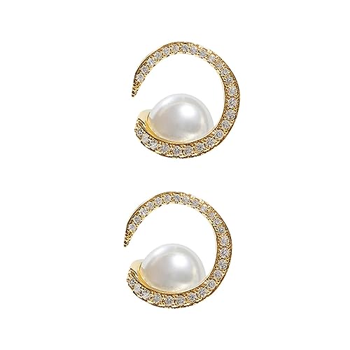 Healeved Silber Ohrstecker mit Zarten Perlen Ohraccessoires für Damen Eleganter Ohrschmuck Komfortabel und Stilvoll Perfektes für Freundinnen und Familie von Healeved