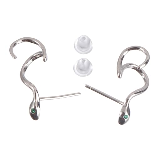 Healeved Silber Schlangen Ohrstecker Damen Elegant Individualität Ohrschmuck Modisch Leicht zu Tragen für Alltag und Party von Healeved