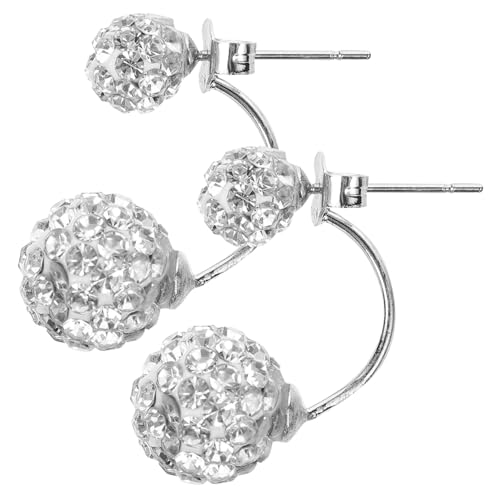 Healeved Silberohrringe Damen Sterling Silber Ohrstecker mit Funkelnden Strasssteinen Leichtes Praktisches Design Modische Schmuckstücke für Frauen Elegante Ear Jewelries für Alltag und von Healeved