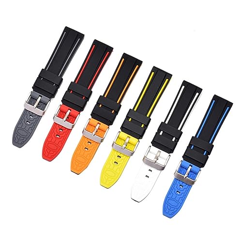 Healeved Silikon-uhrenarmband Ersatzarmband Für Uhr Armband Aus Silikon Passend Für Uhren Mit Schwarz Und Weiß von Healeved