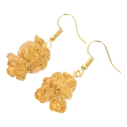 Healeved Simulierte Lebensmittel Ohrringe Popcorn Eardrop Schöne Frau Eardrop Gelb von Healeved