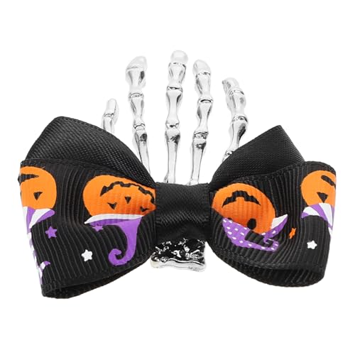 Healeved Skelett Geisterkralle Haarnadel Für Gothic Accessoire Damen Gruselig LED Knochen Party Frau Horror Deko Mit Clip Halloween Goth Accessoires Goth Haarschmuck Stoff von Healeved