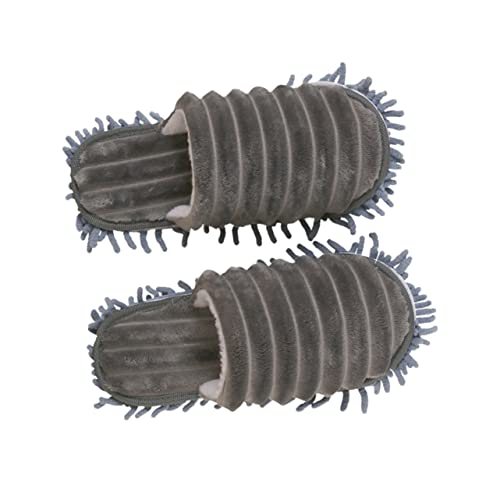 Healeved Slipper Wischen Für Bodenreinigung Bottom Damen Bequeme Reinigungsschuhe Grau L von Healeved
