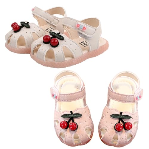 Healeved Sommer Sandalen Atmungsaktiv Bequeme Sohle mit Kirschen Muster Mädchen Schuhe für Kleine Mädchen von Healeved