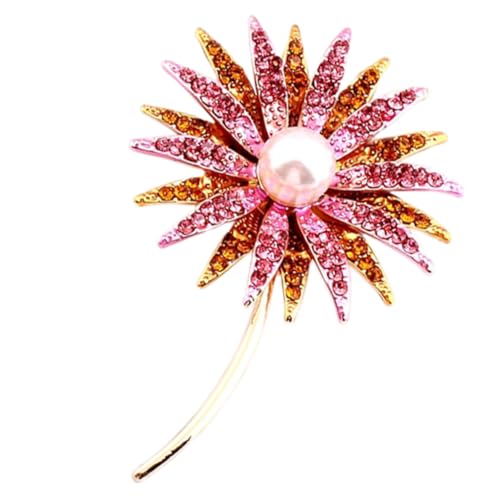 Healeved Sonnenblumen Brosche mit Perlen Modisches Accessoire für Damen für Kleidung Dekoration Einzigartiges Design von Healeved